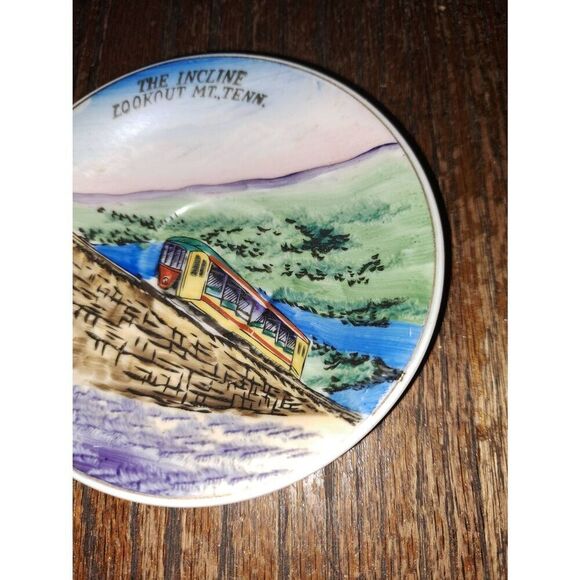 Vintage The Incline Lookout Mountain Tennessee Miniature 2pc Cup Saucer Set - Picture 4 of 6